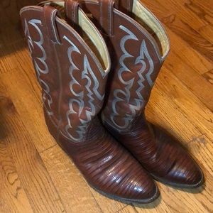 Men’s Tony Lama Lizard Cowboy Boots 9 1/2 D
